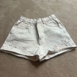 Embroidered beach Starfish Women’s denim Shorts